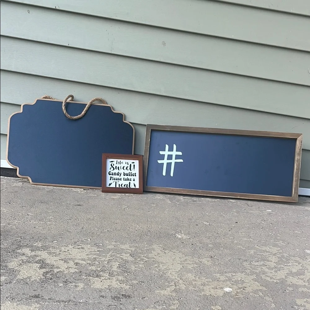 Like new Hobby Lobby Rustic Brown Chalkboard bundle of 3